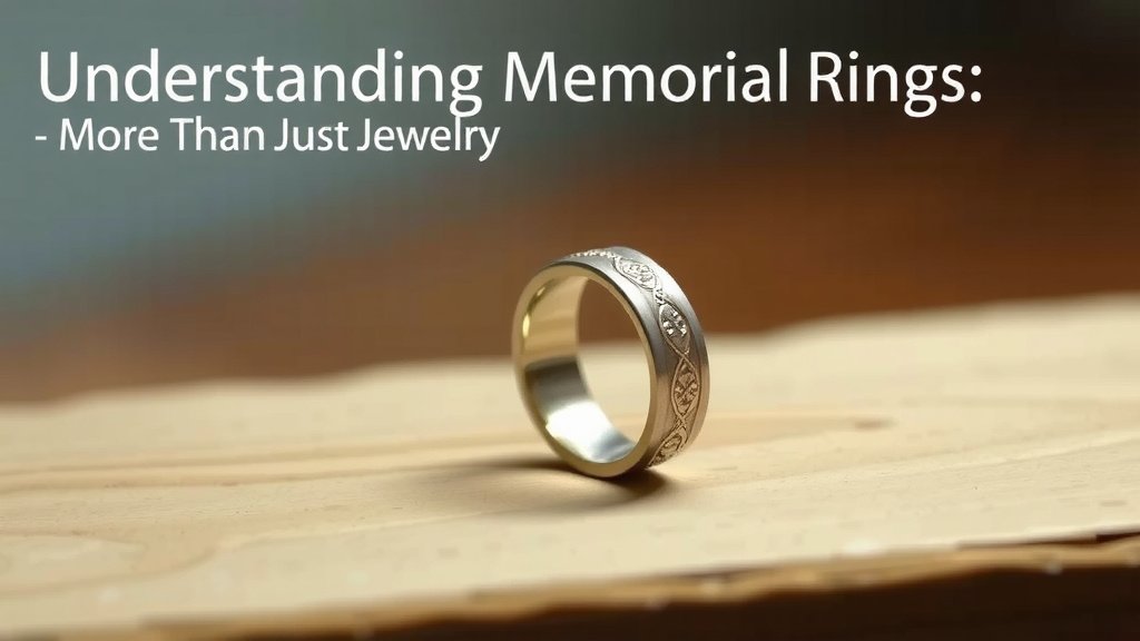 Understanding Memorial Rings: More Than Just Jewelry