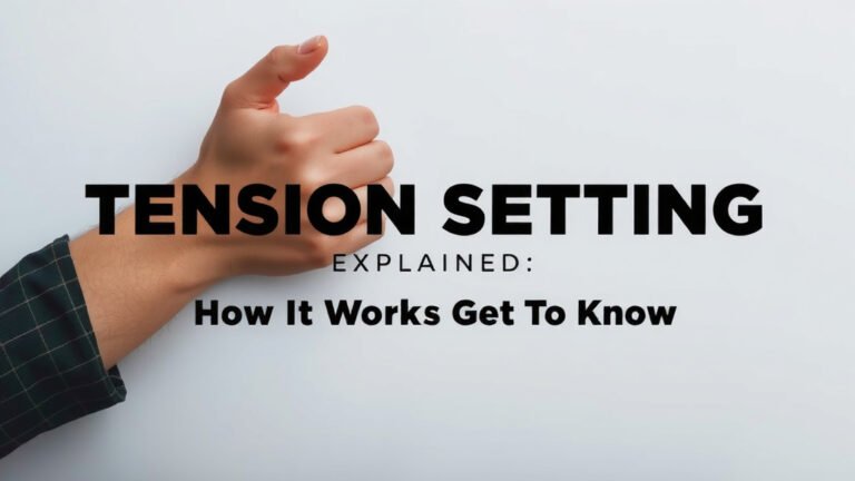 Tension Setting Explained: How It Works & What to Know