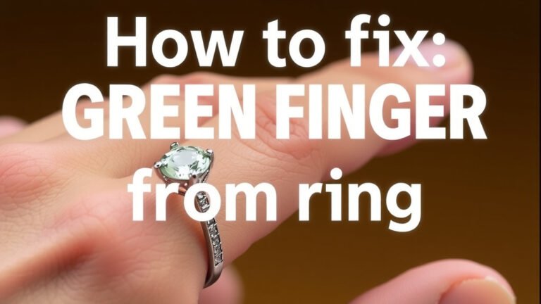How to Fix Green Finger From Ring