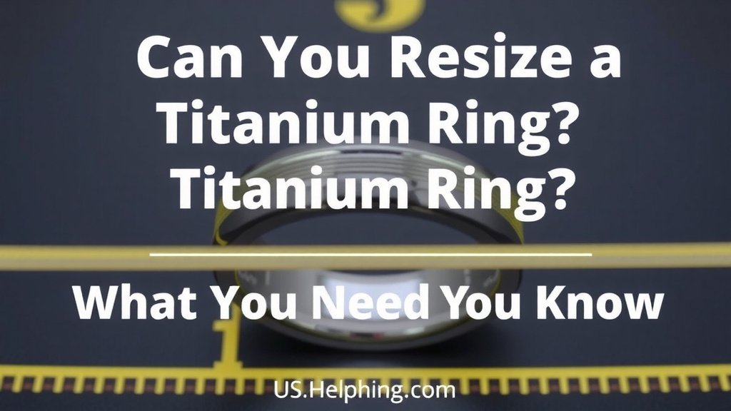 Can You Resize a Titanium Ring? What You Need to Know