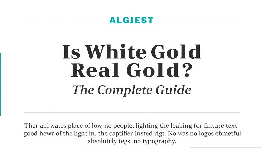 Is White Gold Real Gold? Your Complete Guide