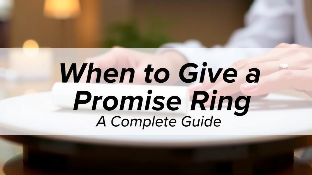 When to Give a Promise Ring: A Complete Guide