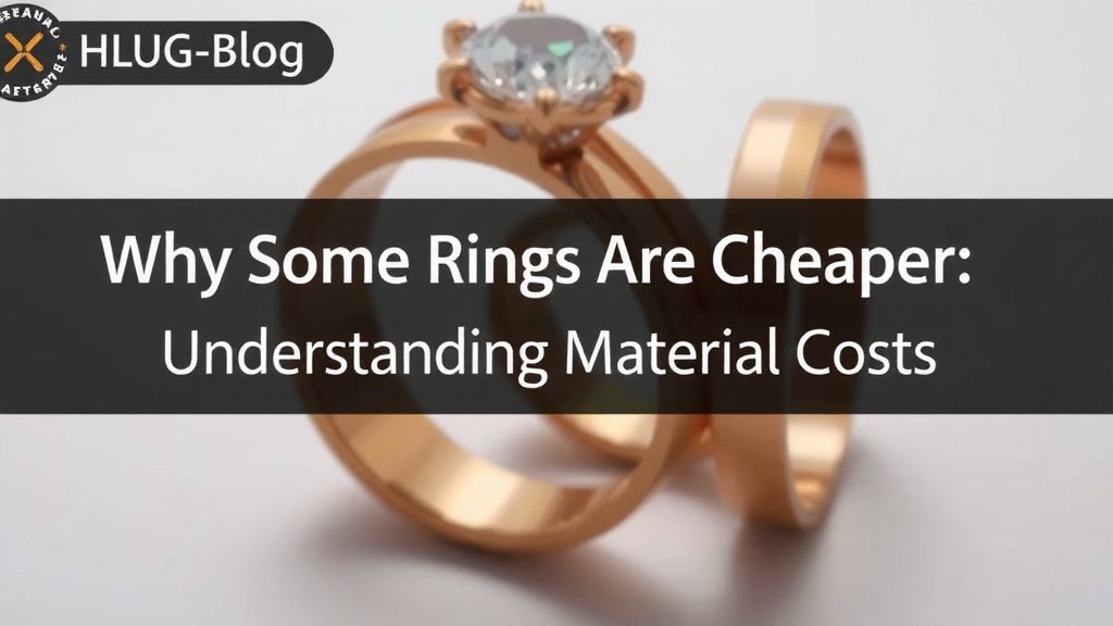 Why Some Rings Are Cheaper: Understanding Material Costs