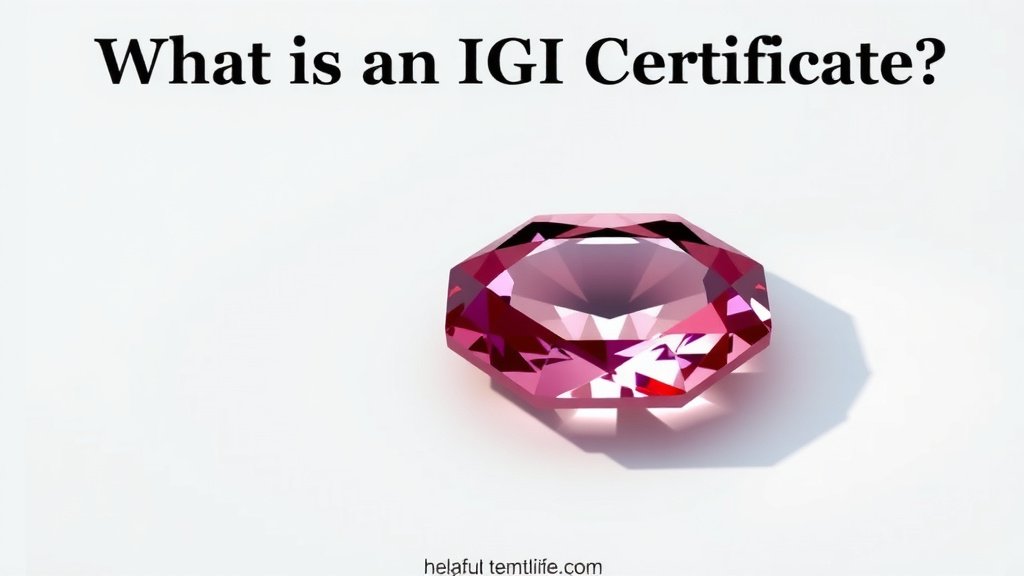 What is an IGI Certificate? Your Essential Gemstone Guide